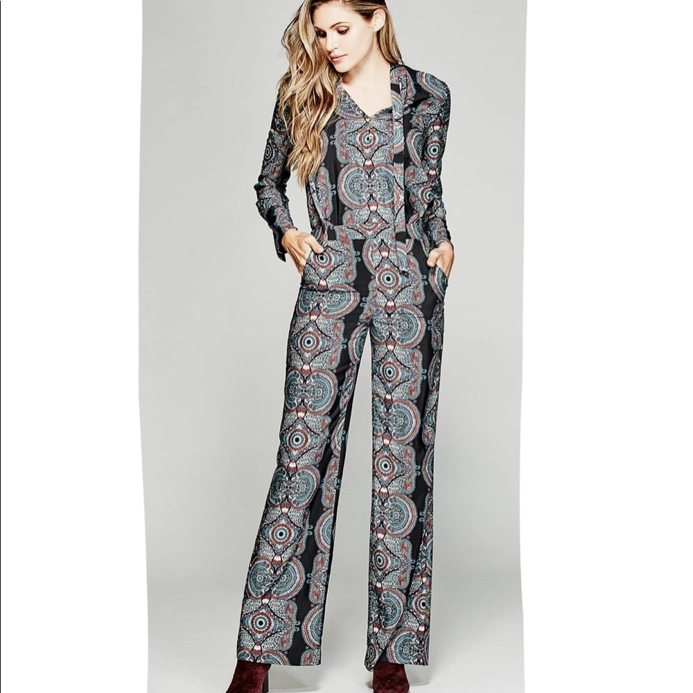 🔥 Marciano Sedgwick high waist geo print palazzo style pants NWT